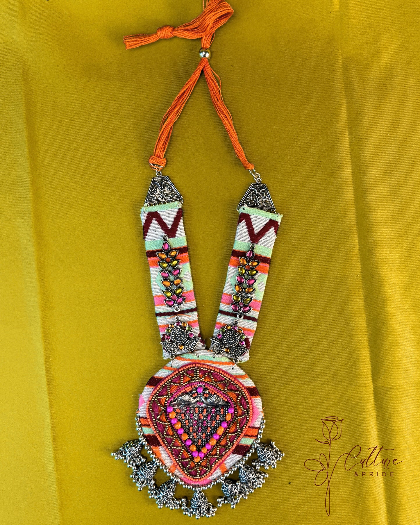 Rang Utsav Folk Embroidered Necklace